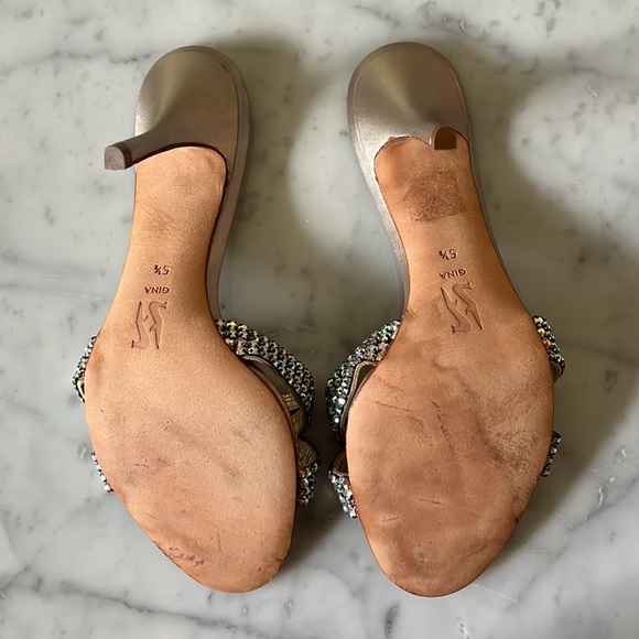 Gina Nocturn Mink Key West Swarovski® Crystal High Heel Stiletto Sandals - Picture 5 of 13